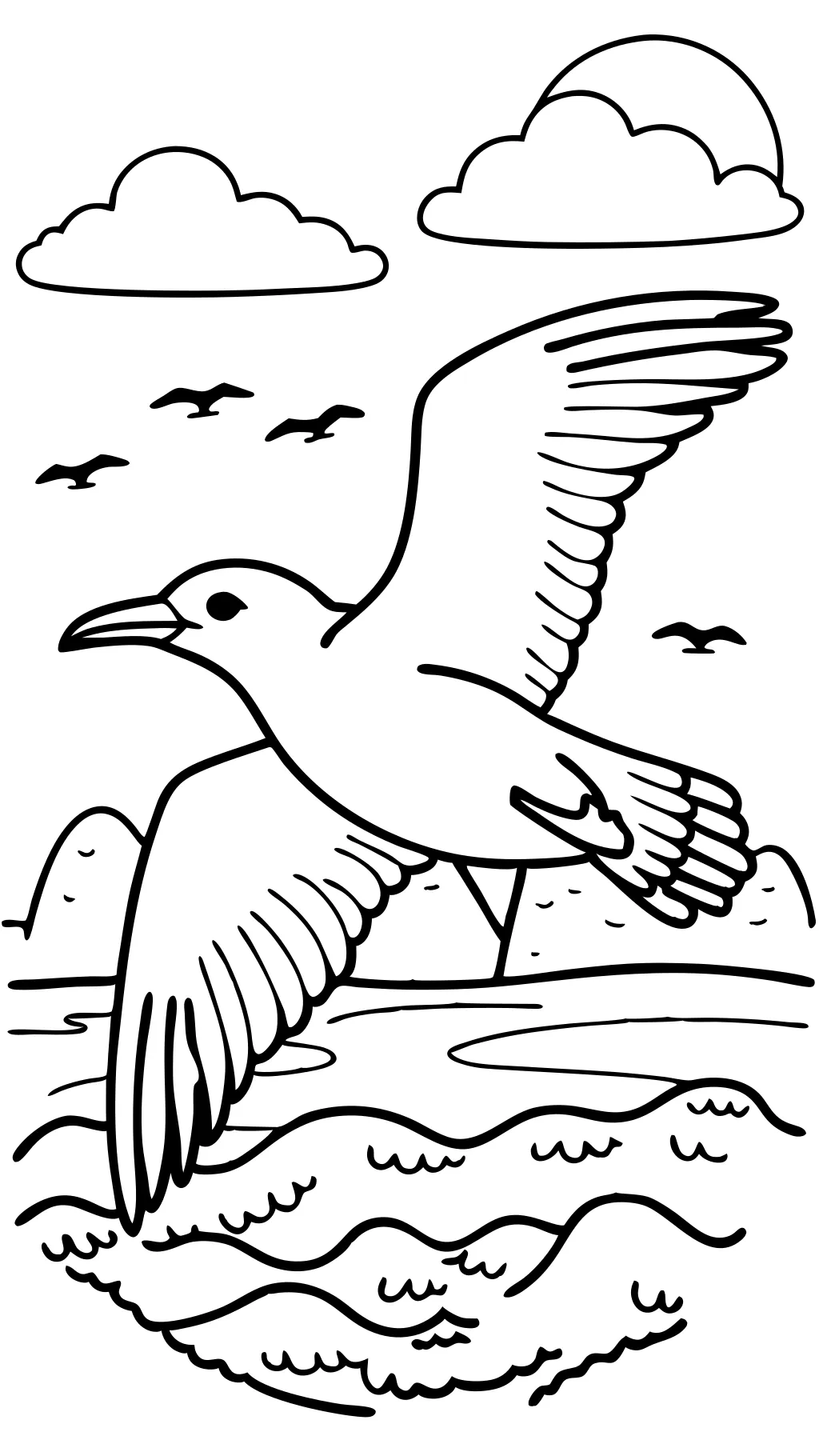 sea gull coloring page